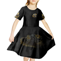 I Am The Storm Reaper Sunflower Roses Wings Kid Short Sleeve Dress - Wonder Print Shop