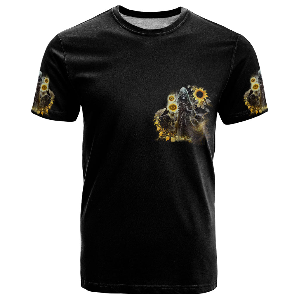 I Am The Storm Reaper Sunflower Roses Wings T Shirt - Wonder Print Shop