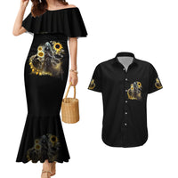 I Am The Storm Reaper Sunflower Roses Wings Couples Matching Mermaid Dress and Hawaiian Shirt - Wonder Print Shop
