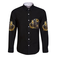 I Am The Storm Reaper Sunflower Roses Wings Family Matching Long Sleeve Bodycon Dress and Hawaiian Shirt - Wonder Print Shop