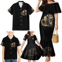 I Am The Storm Reaper Sunflower Roses Wings Family Matching Mermaid Dress and Hawaiian Shirt - Wonder Print Shop