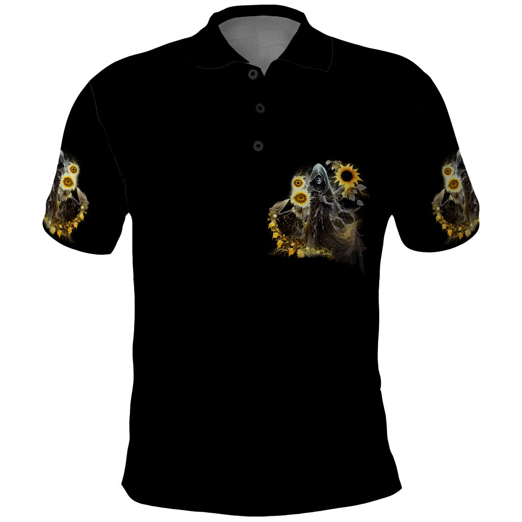 I Am The Storm Reaper Sunflower Roses Wings Polo Shirt - Wonder Print Shop