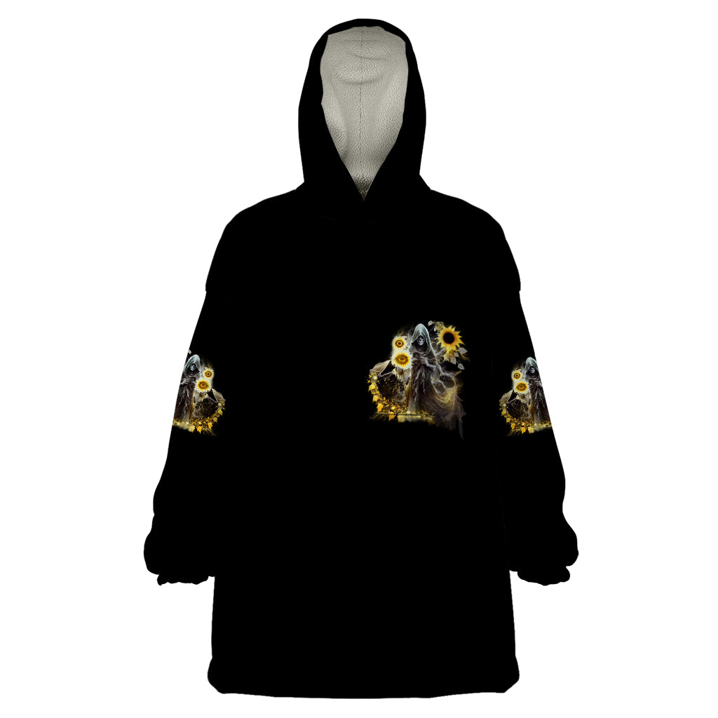 I Am The Storm Reaper Sunflower Roses Wings Wearable Blanket Hoodie - Wonder Print Shop