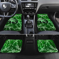 Personalized Darts Lightning Green Storm Car Mats with Electric Energy Pattern and Dartboard Graphics - Wonder Print Shop