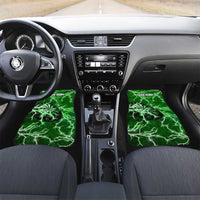 Personalized Darts Lightning Green Storm Car Mats with Electric Energy Pattern and Dartboard Graphics - Wonder Print Shop