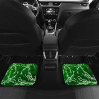 Personalized Darts Lightning Green Storm Car Mats with Electric Energy Pattern and Dartboard Graphics - Wonder Print Shop