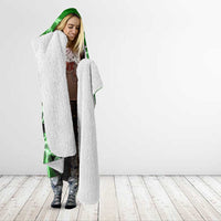 Personalized Darts Lightning Green Storm Hooded Blanket with Electric Energy Pattern and Dartboard Graphics - Wonder Print Shop