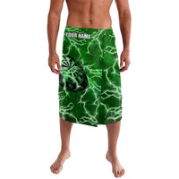 Personalized Darts Lightning Green Storm Lavalava with Electric Energy Pattern and Dartboard Graphics - Wonder Print Shop