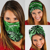 Personalized Darts Lightning Green Storm Neck Gaiter with Electric Energy Pattern and Dartboard Graphics - Wonder Print Shop