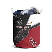 Personalized Raven Billiards Laundry Basket with Dark Cemetery Scene and Red Eye Crow Artwork - Wonder Print Shop