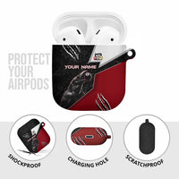 Personalized Raven Billiards AirPods Case with Dark Cemetery Scene and Red Eye Crow Artwork - Wonder Print Shop