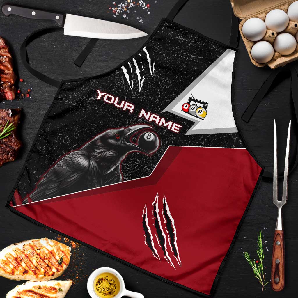 Personalized Raven Billiards Apron with Dark Cemetery Scene and Red Eye Crow Artwork - Wonder Print Shop