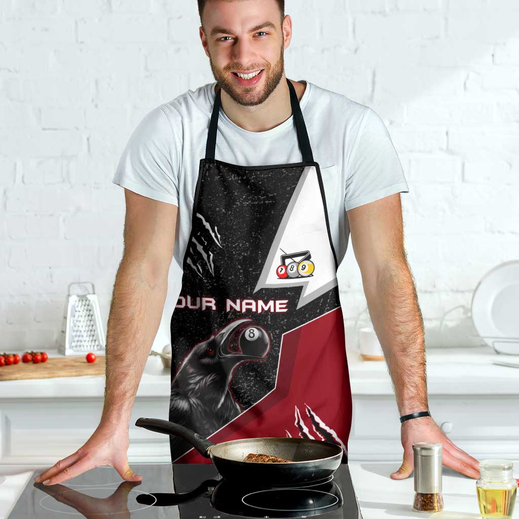 Personalized Raven Billiards Apron with Dark Cemetery Scene and Red Eye Crow Artwork - Wonder Print Shop