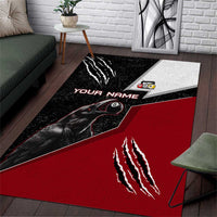 Personalized Raven Billiards Area Rug with Dark Cemetery Scene and Red Eye Crow Artwork - Wonder Print Shop