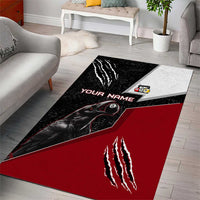 Personalized Raven Billiards Area Rug with Dark Cemetery Scene and Red Eye Crow Artwork - Wonder Print Shop