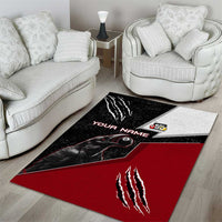 Personalized Raven Billiards Area Rug with Dark Cemetery Scene and Red Eye Crow Artwork - Wonder Print Shop