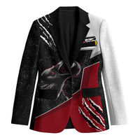 Personalized Raven Billiards Blazer with Dark Cemetery Scene and Red Eye Crow Artwork - Wonder Print Shop