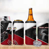 Personalized Raven Billiards 4 in 1 Can Cooler Tumbler with Dark Cemetery Scene and Red Eye Crow Artwork - Wonder Print Shop