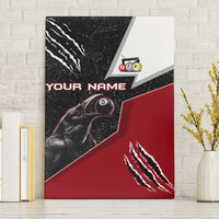 Personalized Raven Billiards Canvas Wall Art with Dark Cemetery Scene and Red Eye Crow Artwork - Wonder Print Shop