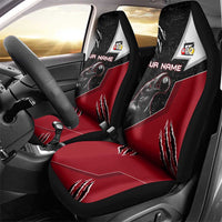 Personalized Raven Billiards Car Seat Cover with Dark Cemetery Scene and Red Eye Crow Artwork - Wonder Print Shop