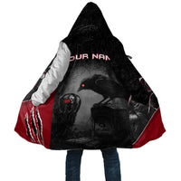 Personalized Raven Billiards Cloak with Dark Cemetery Scene and Red Eye Crow Artwork - Wonder Print Shop