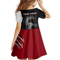 Personalized Raven Billiards Family Matching Mermaid Dress and Hawaiian Shirt with Dark Cemetery Scene and Red Eye Crow Artwork - Wonder Print Shop