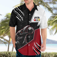 Personalized Raven Billiards Hawaiian Shirt with Dark Cemetery Scene and Red Eye Crow Artwork - Wonder Print Shop