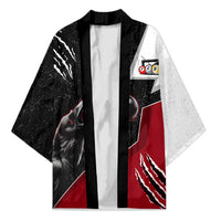 Personalized Raven Billiards Kimono with Dark Cemetery Scene and Red Eye Crow Artwork - Wonder Print Shop