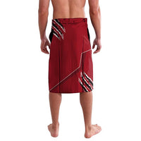 Personalized Raven Billiards Lavalava with Dark Cemetery Scene and Red Eye Crow Artwork - Wonder Print Shop