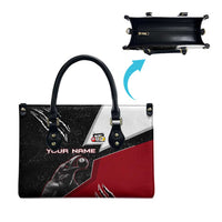 Personalized Raven Billiards Leather Bag with Dark Cemetery Scene and Red Eye Crow Artwork - Wonder Print Shop