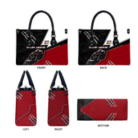 Personalized Raven Billiards Leather Bag with Dark Cemetery Scene and Red Eye Crow Artwork - Wonder Print Shop