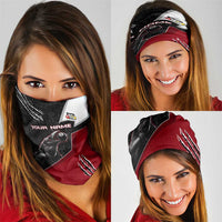 Personalized Raven Billiards Neck Gaiter with Dark Cemetery Scene and Red Eye Crow Artwork - Wonder Print Shop