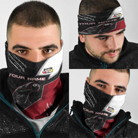 Personalized Raven Billiards Neck Gaiter with Dark Cemetery Scene and Red Eye Crow Artwork - Wonder Print Shop