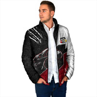 Personalized Raven Billiards Padded Jacket with Dark Cemetery Scene and Red Eye Crow Artwork - Wonder Print Shop