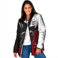 Personalized Raven Billiards Padded Jacket with Dark Cemetery Scene and Red Eye Crow Artwork - Wonder Print Shop
