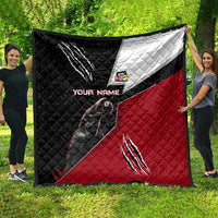 Personalized Raven Billiards Quilt with Dark Cemetery Scene and Red Eye Crow Artwork - Wonder Print Shop