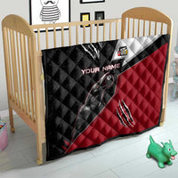 Personalized Raven Billiards Quilt with Dark Cemetery Scene and Red Eye Crow Artwork - Wonder Print Shop