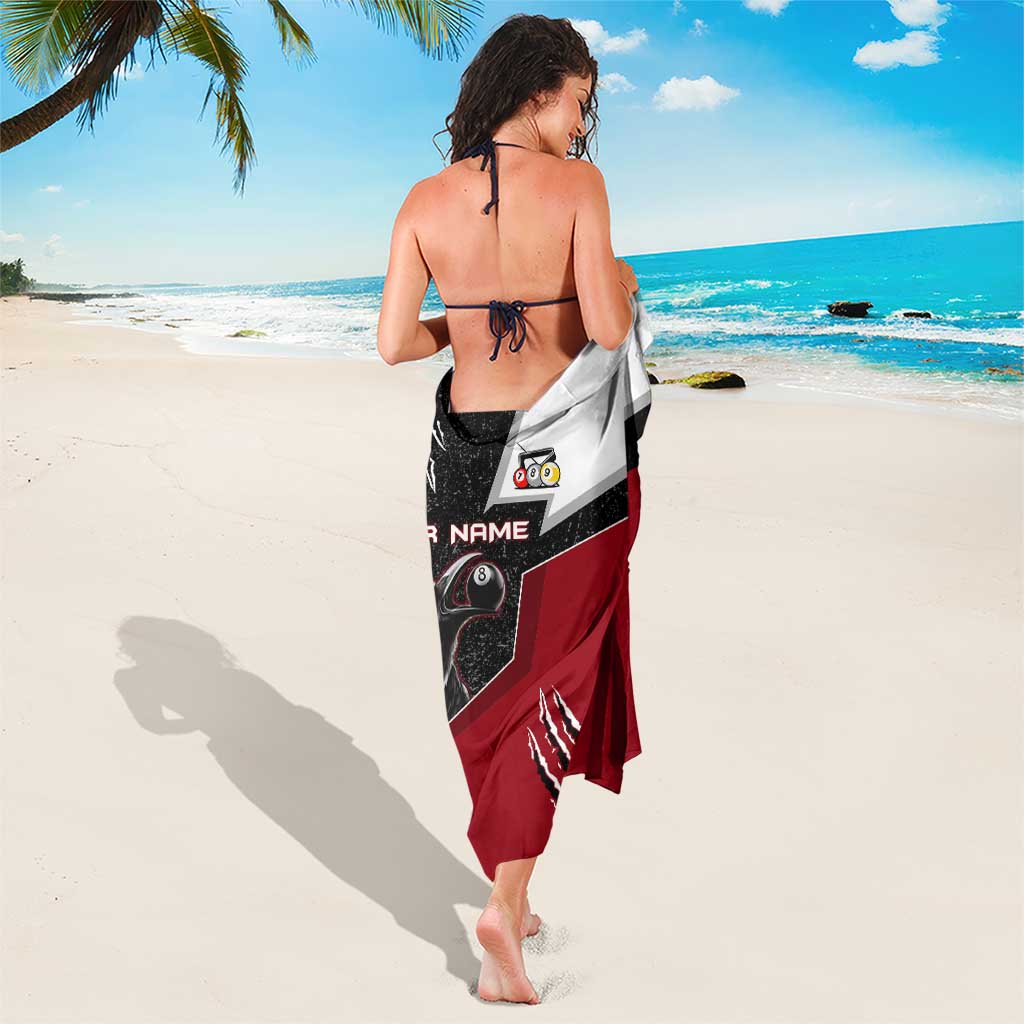 Personalized Raven Billiards Sarong with Dark Cemetery Scene and Red Eye Crow Artwork - Wonder Print Shop