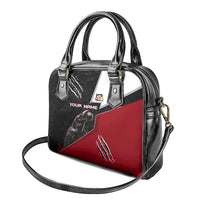 Personalized Raven Billiards Shoulder Handbag with Dark Cemetery Scene and Red Eye Crow Artwork - Wonder Print Shop