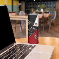 Personalized Raven Billiards Skinny Tumbler with Dark Cemetery Scene and Red Eye Crow Artwork - Wonder Print Shop