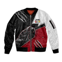 Personalized Raven Billiards Sleeve Zip Bomber Jacket with Dark Cemetery Scene and Red Eye Crow Artwork - Wonder Print Shop