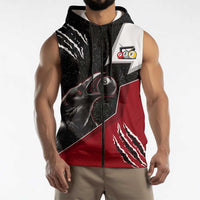 Personalized Raven Billiards Sleeveless Zip Hoodie with Dark Cemetery Scene and Red Eye Crow Artwork - Wonder Print Shop