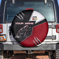 Personalized Raven Billiards Spare Tire Cover with Dark Cemetery Scene and Red Eye Crow Artwork - Wonder Print Shop