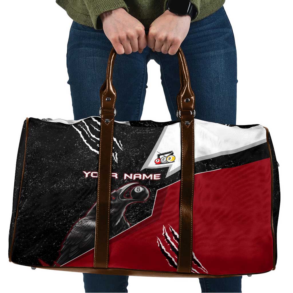 Personalized Raven Billiards Travel Bag with Dark Cemetery Scene and Red Eye Crow Artwork - Wonder Print Shop
