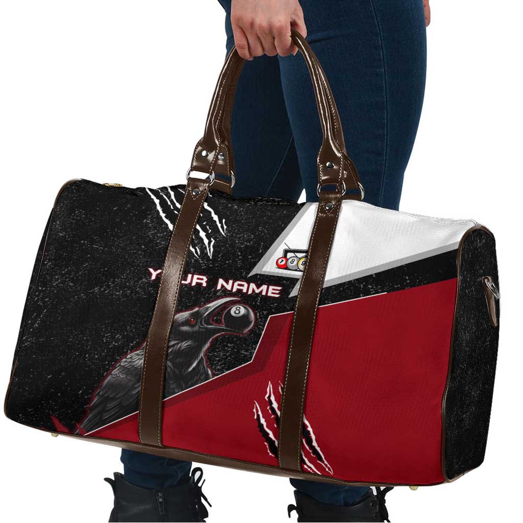 Personalized Raven Billiards Travel Bag with Dark Cemetery Scene and Red Eye Crow Artwork - Wonder Print Shop