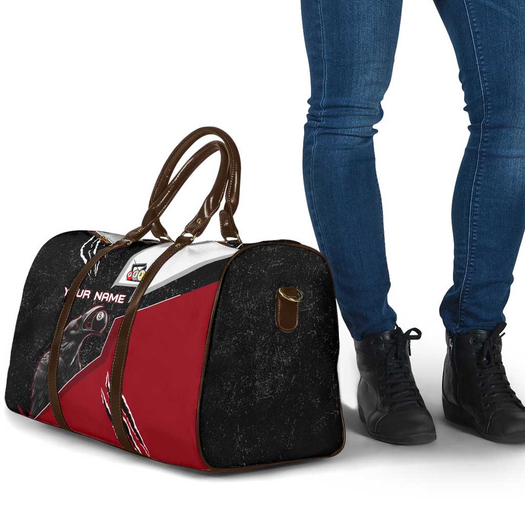 Personalized Raven Billiards Travel Bag with Dark Cemetery Scene and Red Eye Crow Artwork - Wonder Print Shop