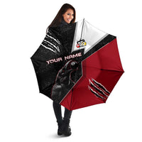 Personalized Raven Billiards Umbrella with Dark Cemetery Scene and Red Eye Crow Artwork - Wonder Print Shop