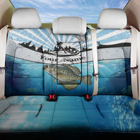 Personalized Crappie Fishing Back Car Seat Cover with Lake Water Splash Scene and Sunrise Silhouette Angler Design - Wonder Print Shop