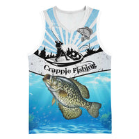 Personalized Crappie Fishing Basketball Jersey with Lake Water Splash Scene and Sunrise Silhouette Angler Design - Wonder Print Shop