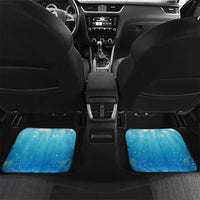 Personalized Crappie Fishing Car Mats with Lake Water Splash Scene and Sunrise Silhouette Angler Design - Wonder Print Shop